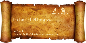 Leibold Minerva névjegykártya